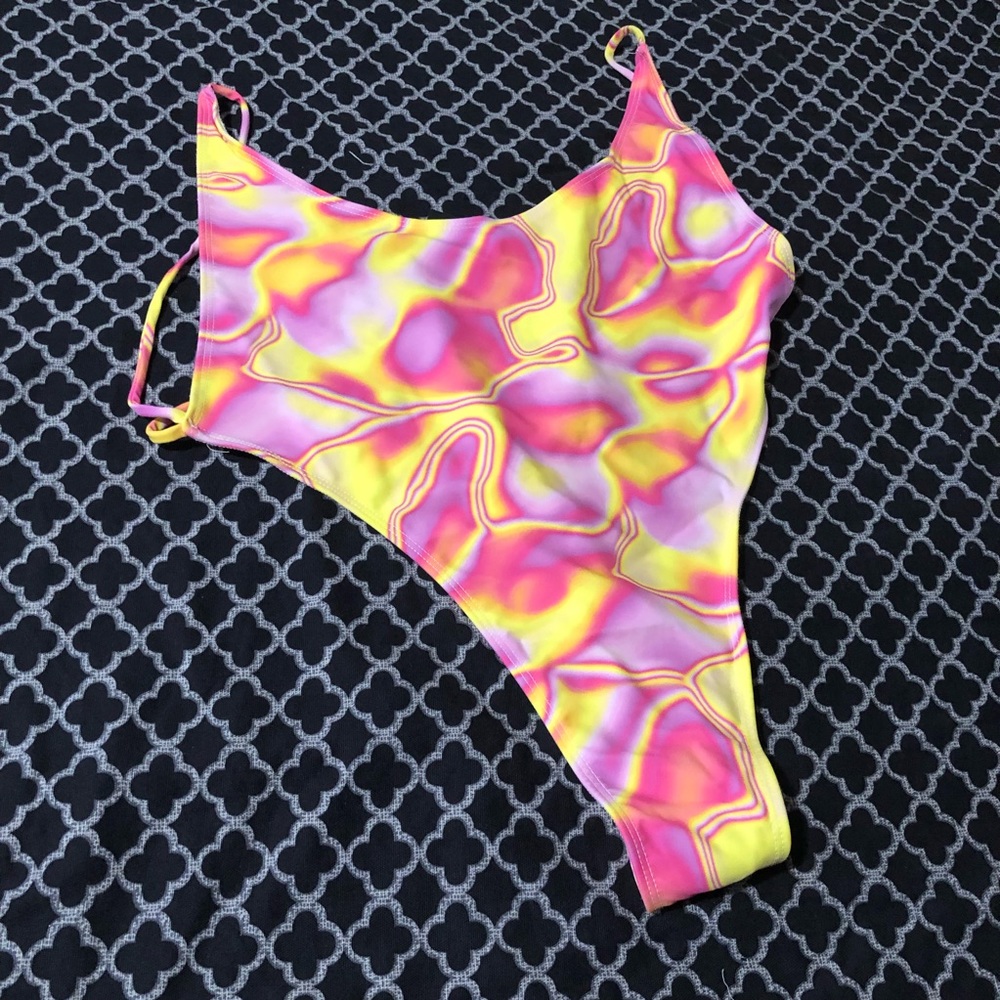 Fashion Nova LH047 Womens One Piece Swimsuit The One You Need High Cut Pink XL - Picture 7 of 8